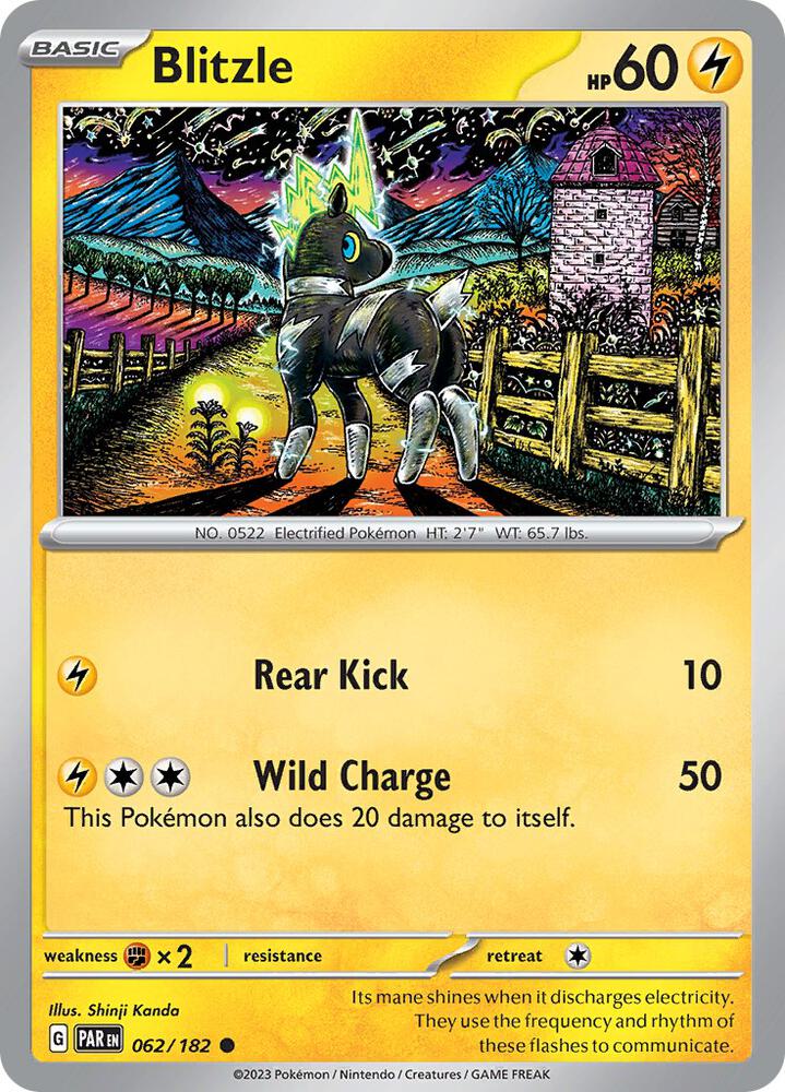 Blitzle 062/182 card from SV04: Paradox Rift