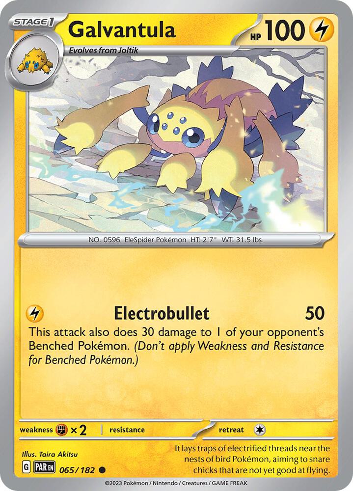 Galvantula 065/182 card from SV04: Paradox Rift