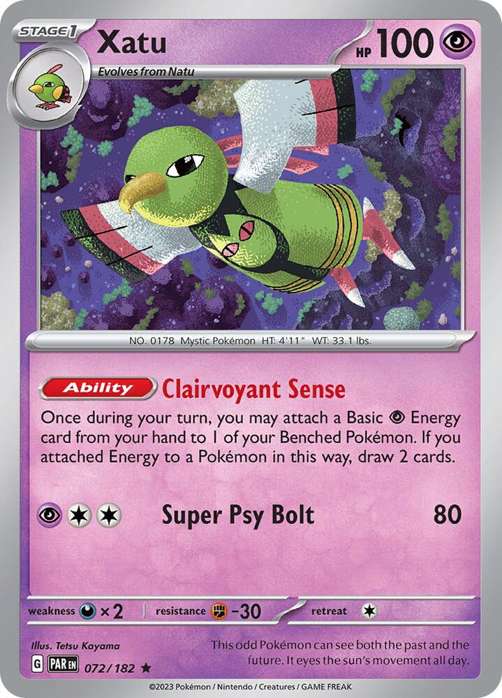 Xatu 072/182 card from SV04: Paradox Rift