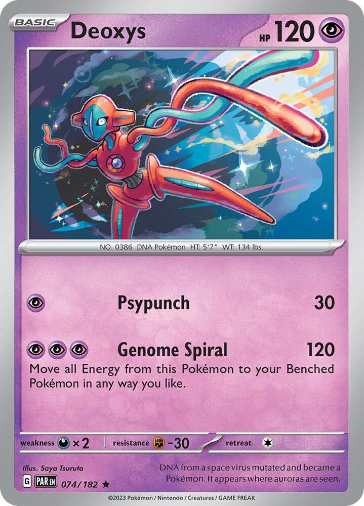 Deoxys 074/182 card from SV04: Paradox Rift
