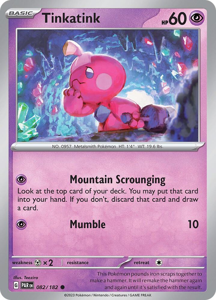 Tinkatink 082/182 card from SV04: Paradox Rift