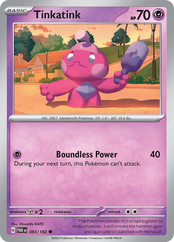 Tinkatink 083/182 card from SV04: Paradox Rift