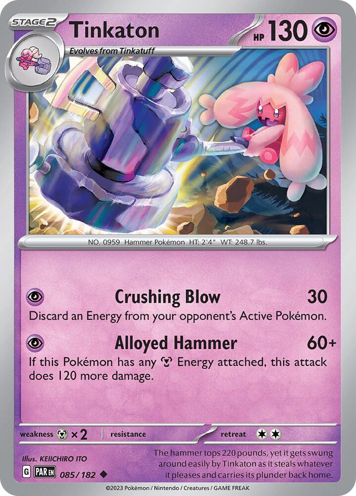 Tinkaton 085/182 card from SV04: Paradox Rift
