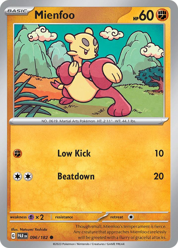 Mienfoo 096/182 card from SV04: Paradox Rift