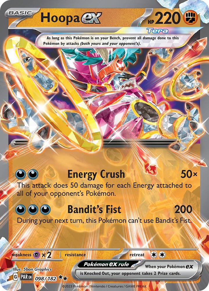 Hoopa ex 098/182 card from SV04: Paradox Rift