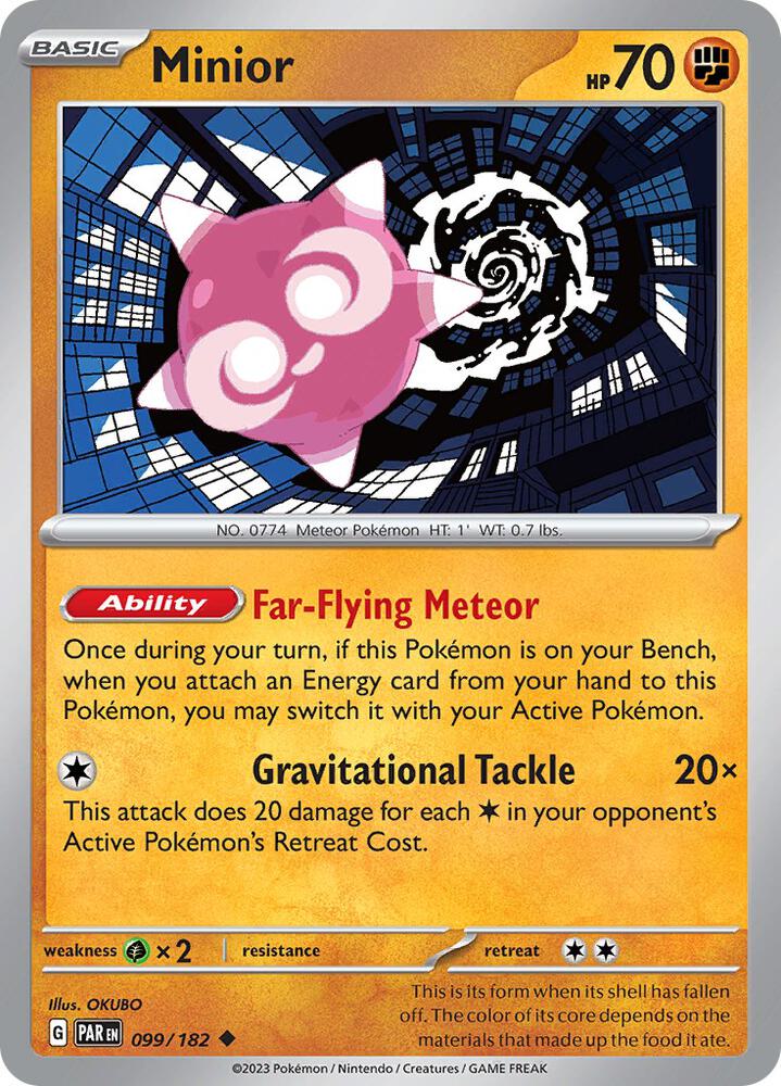 Minior 099/182 card from SV04: Paradox Rift