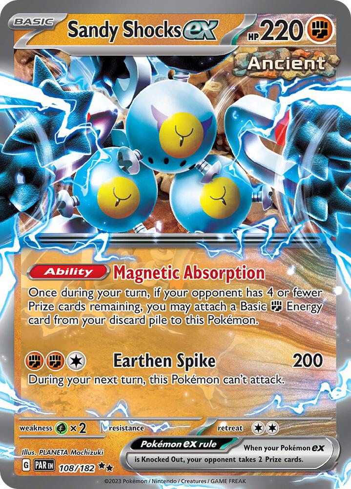 Sandy Shocks ex 108/182 card from SV04: Paradox Rift