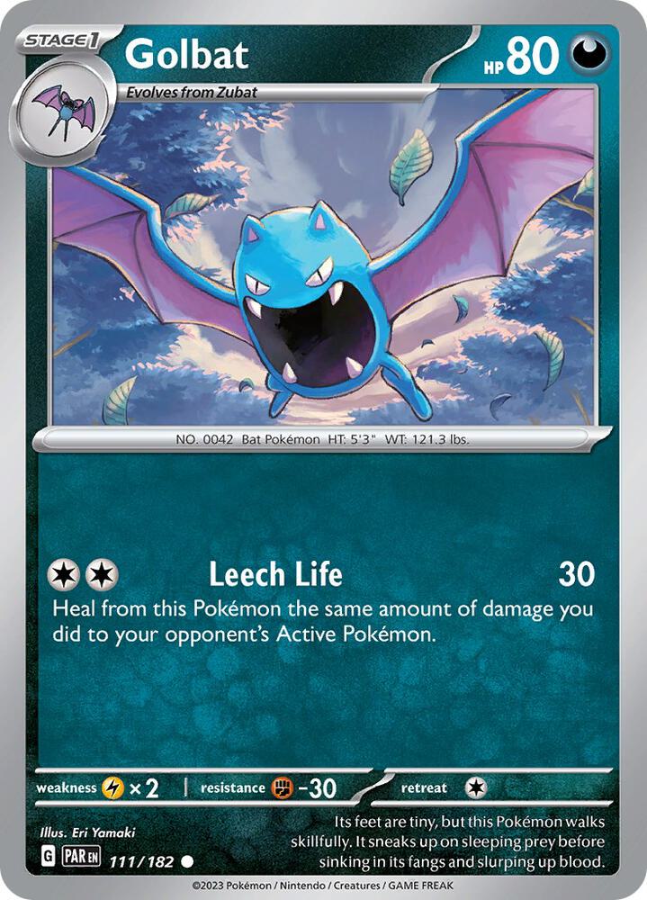 Golbat 111/182 card from SV04: Paradox Rift