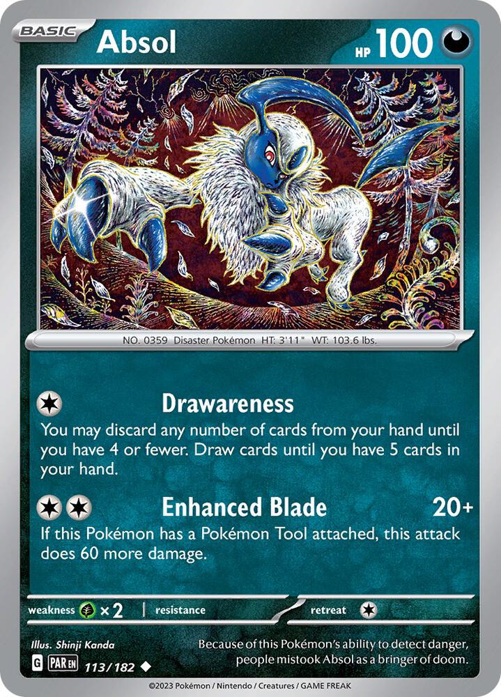 Absol 113/182 card from SV04: Paradox Rift