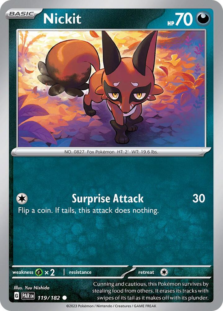 Nickit 119/182 card from SV04: Paradox Rift
