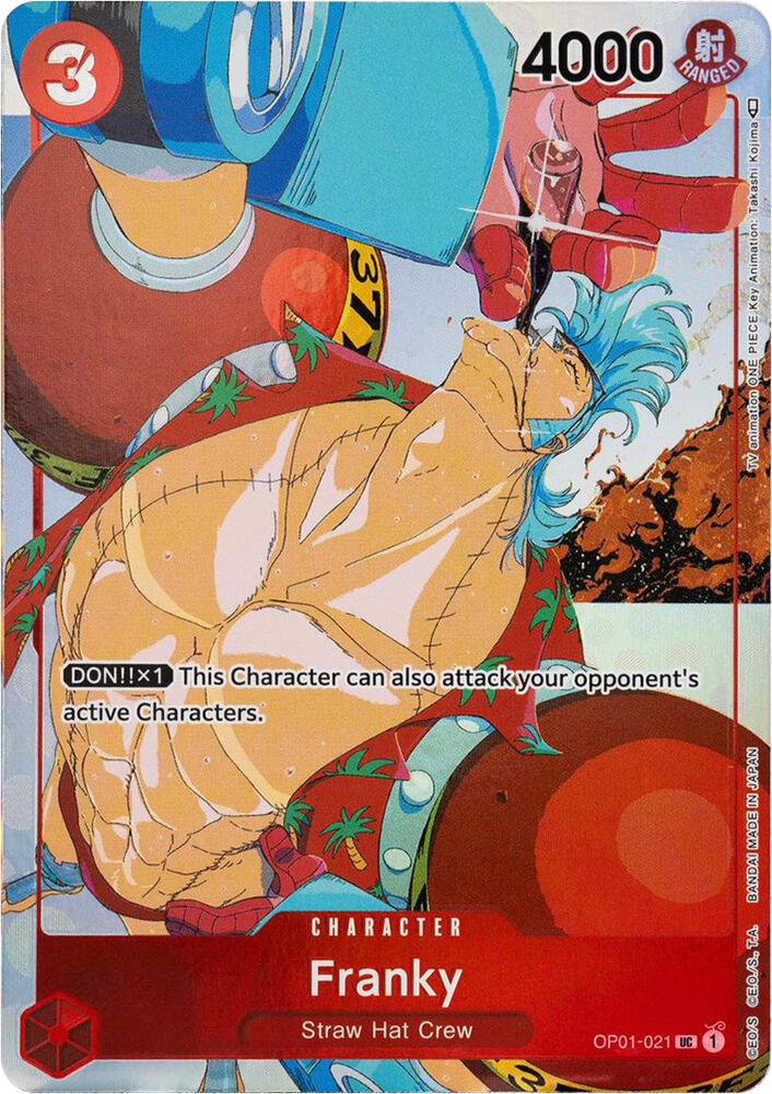 Franky (Gift Collection 2023) OP01-021 card from One Piece Promotion Cards