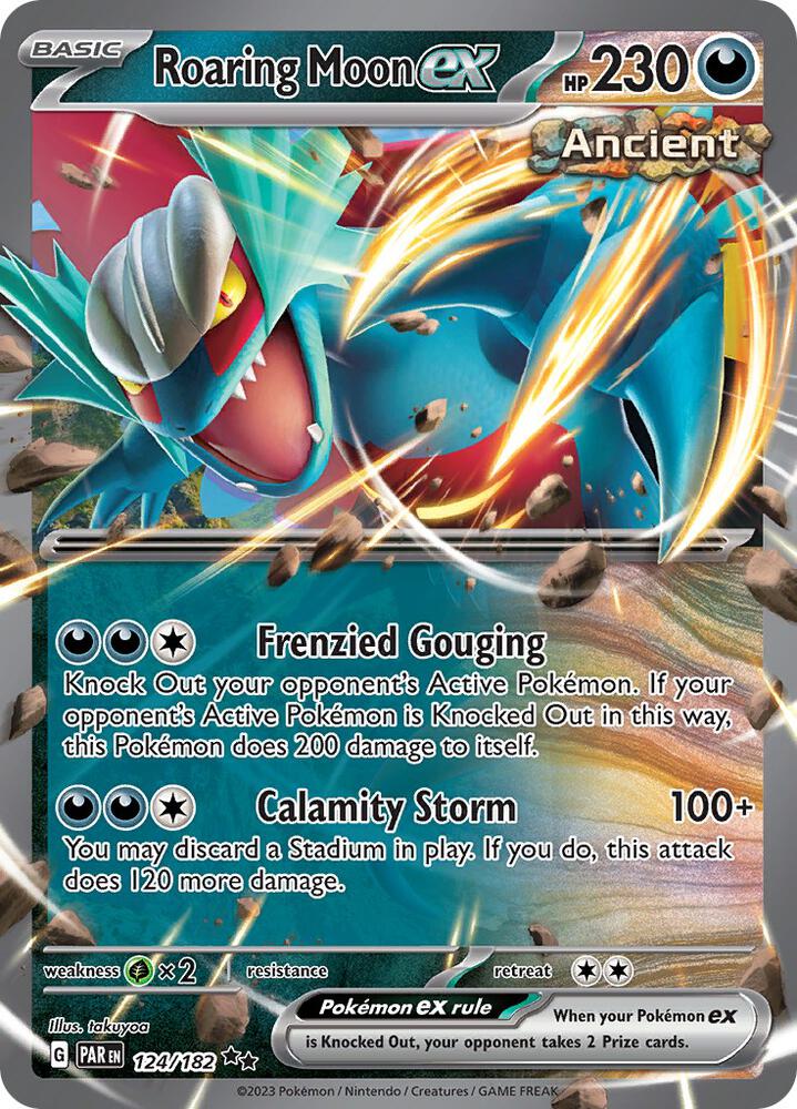 Roaring Moon ex 124/182 card from SV04: Paradox Rift