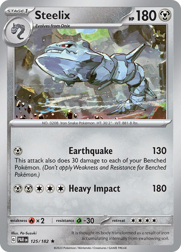 Steelix 125/182 card from SV04: Paradox Rift