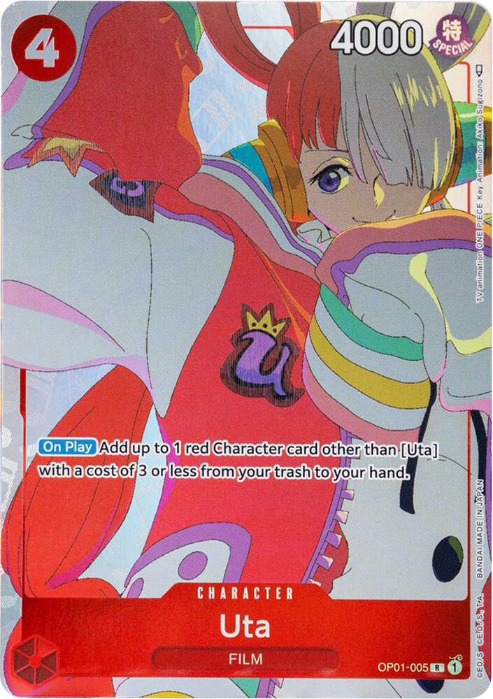 Uta (Gift Collection 2023) OP01-005 card from One Piece Promotion Cards