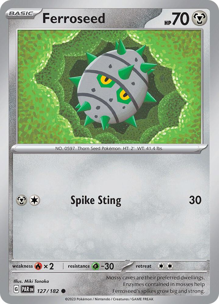 Ferroseed 127/182 card from SV04: Paradox Rift