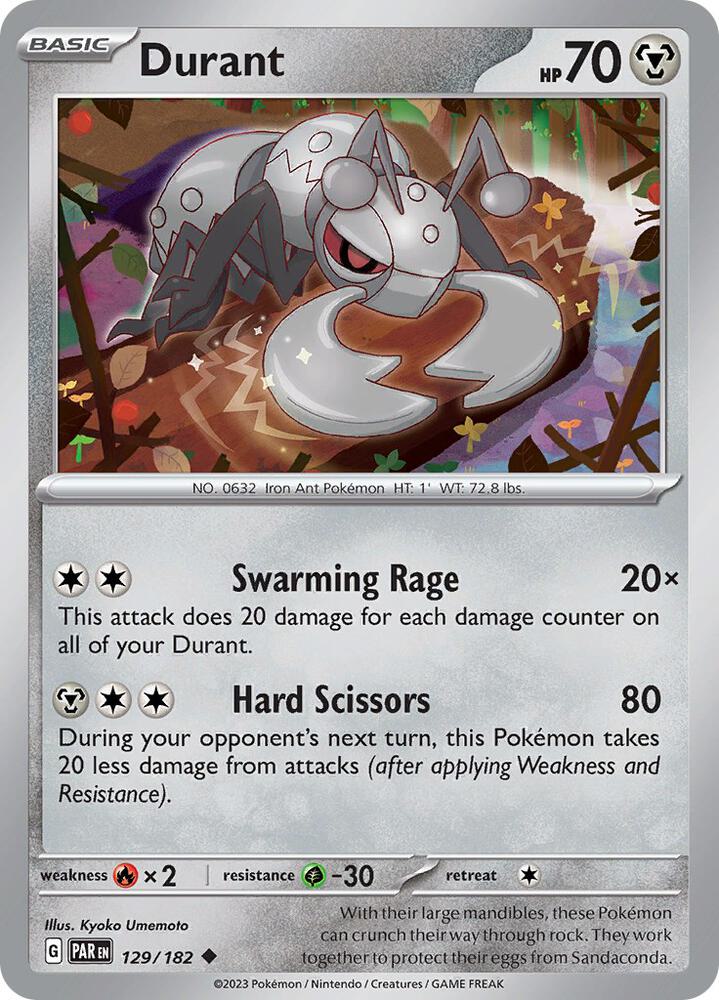 Durant 129/182 card from SV04: Paradox Rift