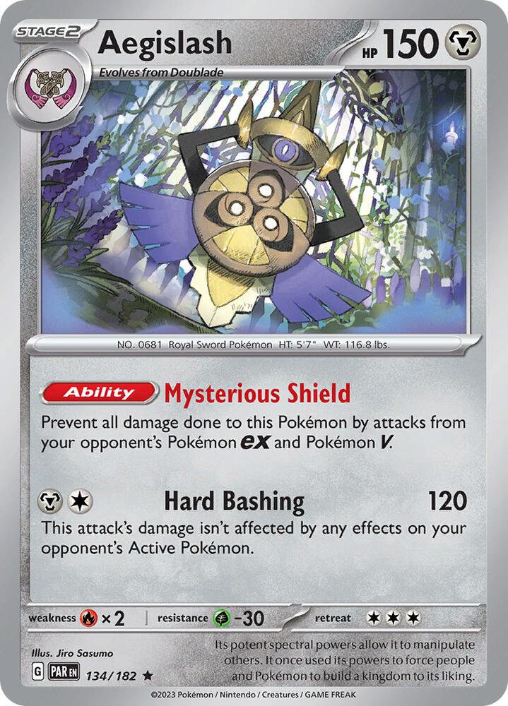 Aegislash 134/182 card from SV04: Paradox Rift