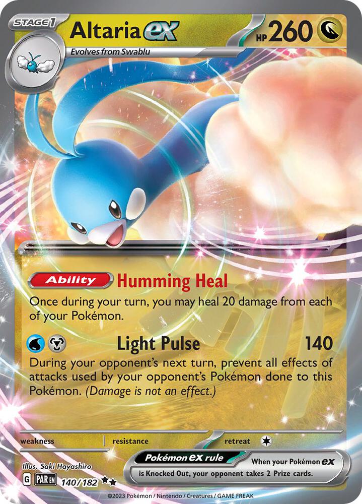 Altaria ex 140/182 card from SV04: Paradox Rift