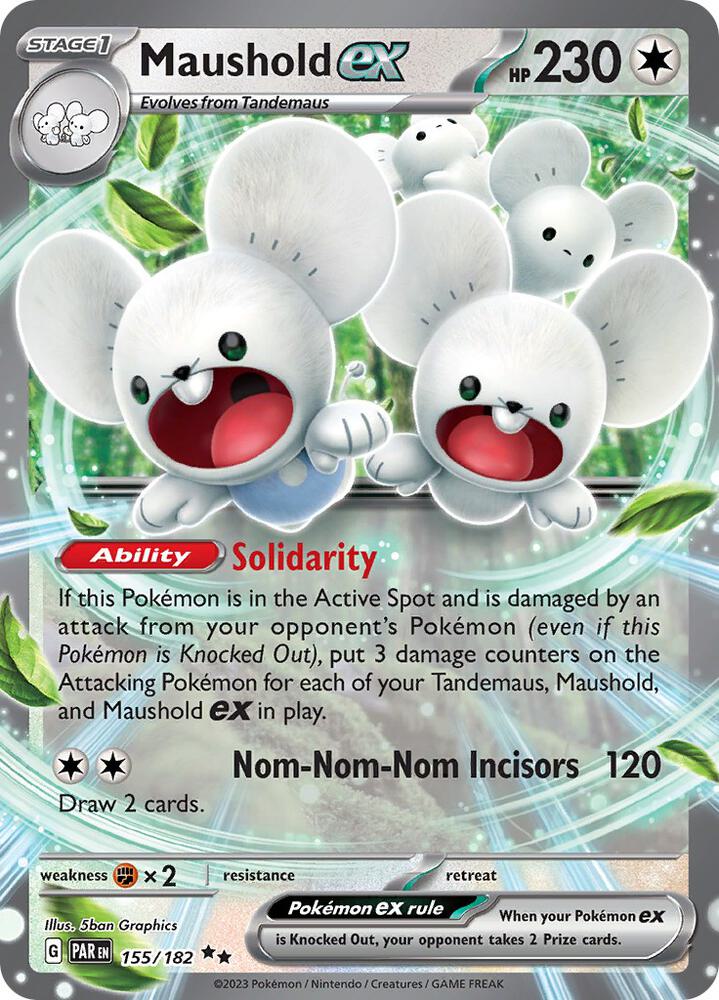 Maushold ex 155/182 card from SV04: Paradox Rift