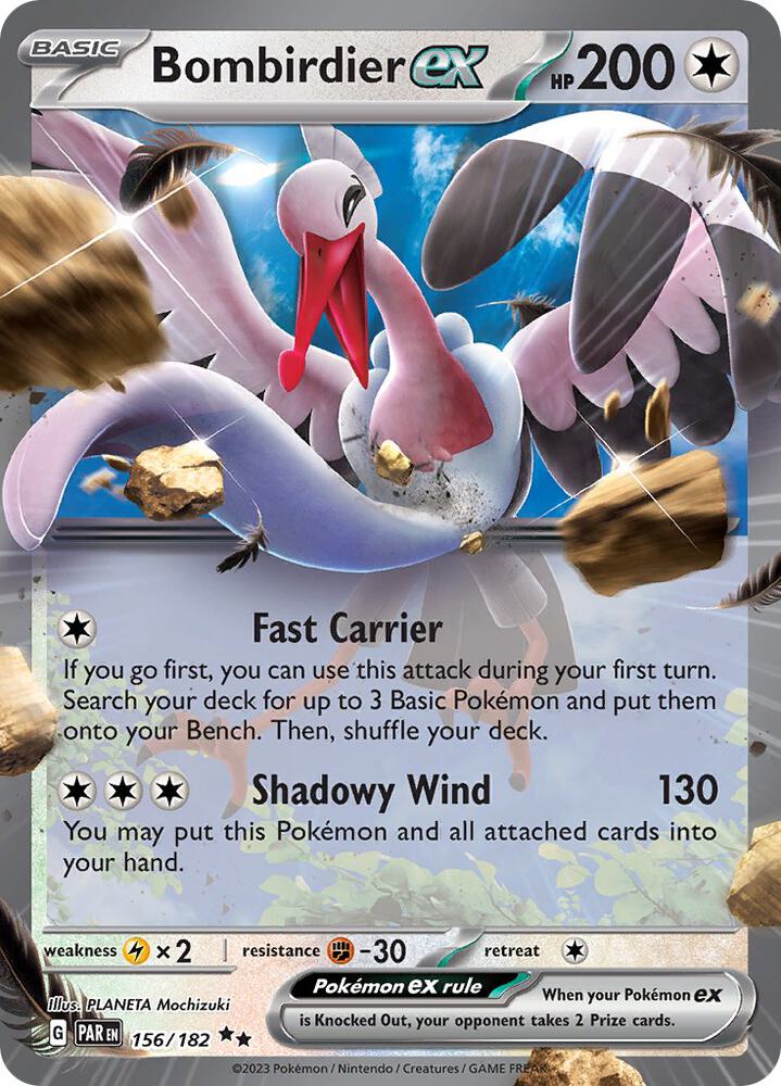 Bombirdier ex 156/182 card from SV04: Paradox Rift