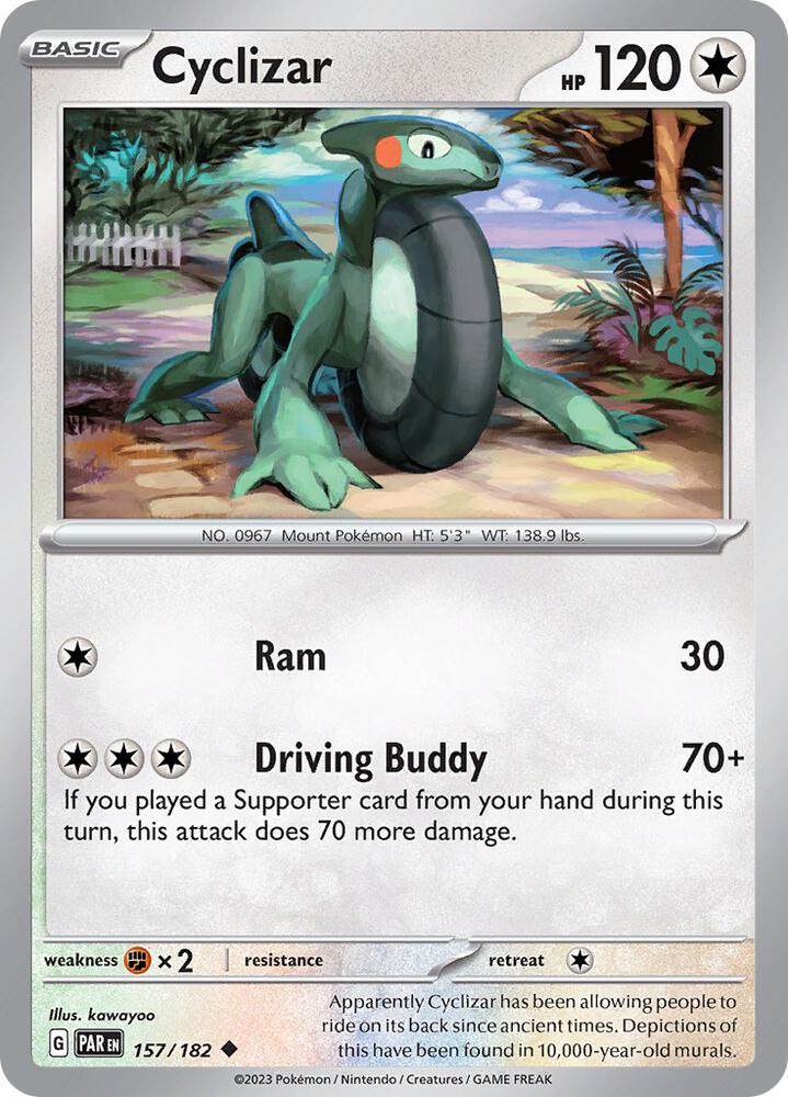 Cyclizar 157/182 card from SV04: Paradox Rift