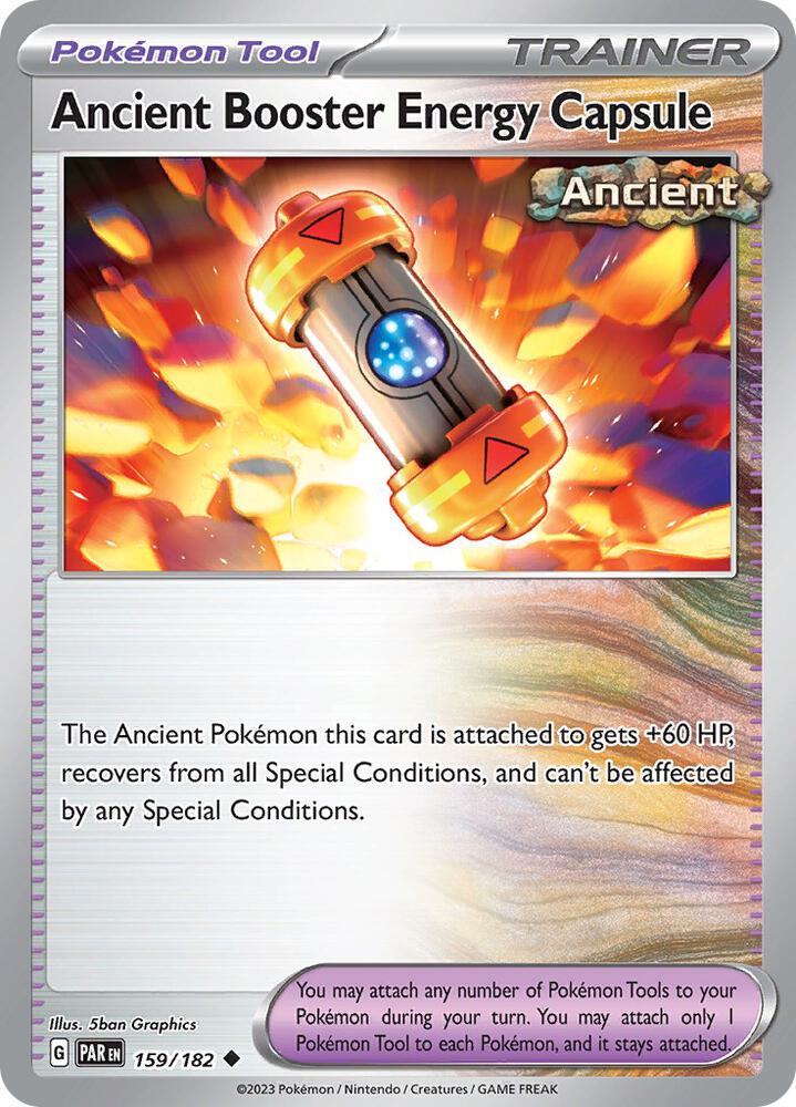 Ancient Booster Energy Capsule 159/182 card from SV04: Paradox Rift