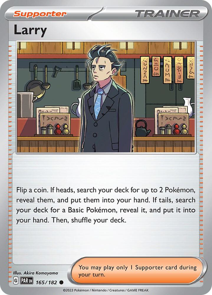 Larry 165/182 card from SV04: Paradox Rift
