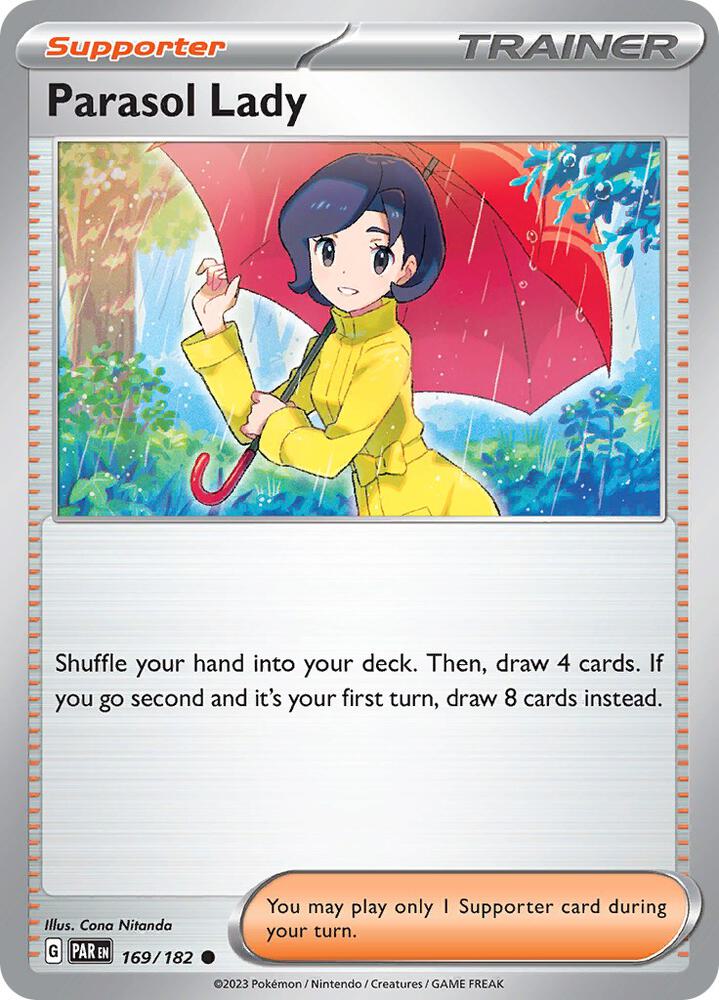 Parasol Lady 169/182 card from SV04: Paradox Rift