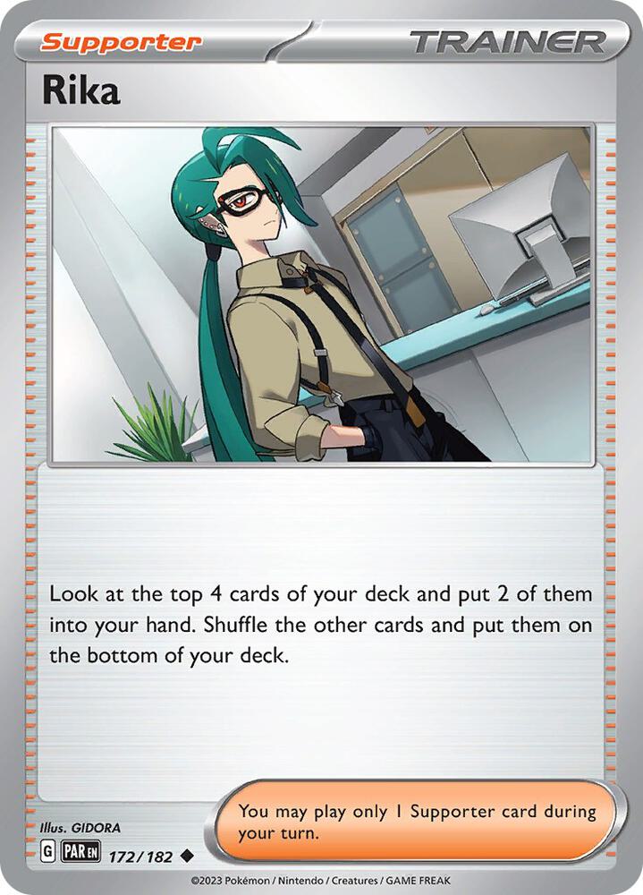 Rika 172/182 card from SV04: Paradox Rift