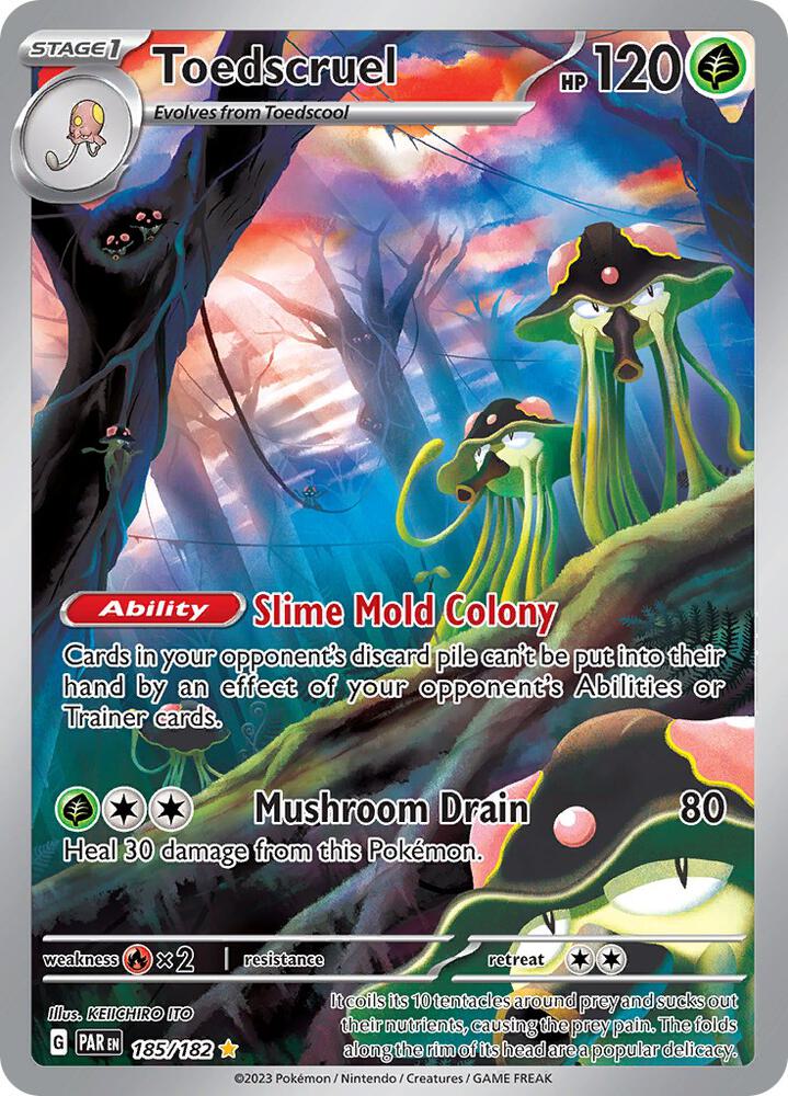 Toedscruel 185/182 card from SV04: Paradox Rift