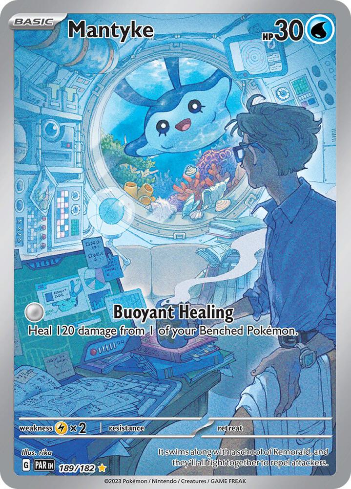 Mantyke 189/182 card from SV04: Paradox Rift