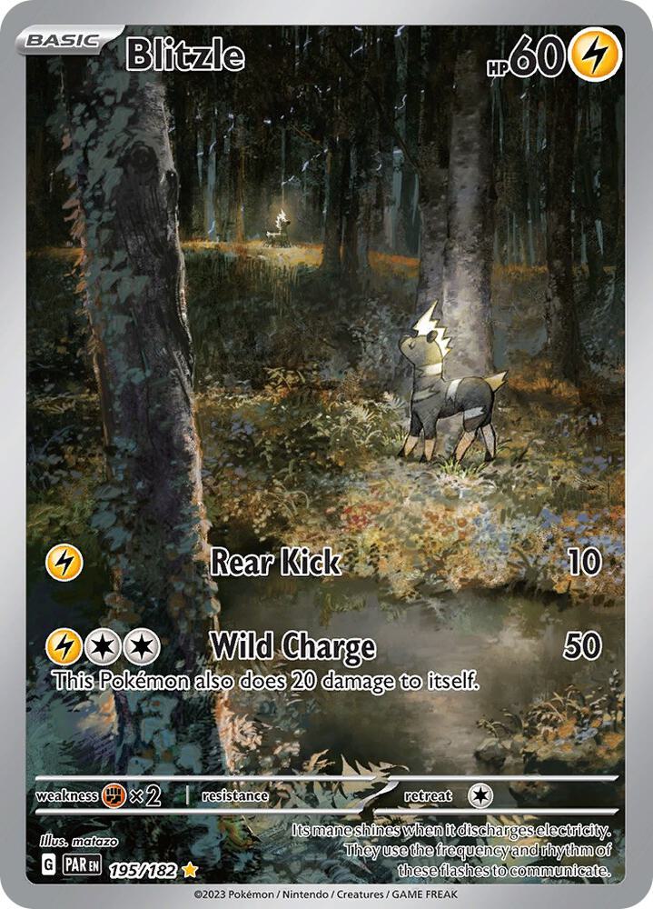 Blitzle 195/182 card from SV04: Paradox Rift