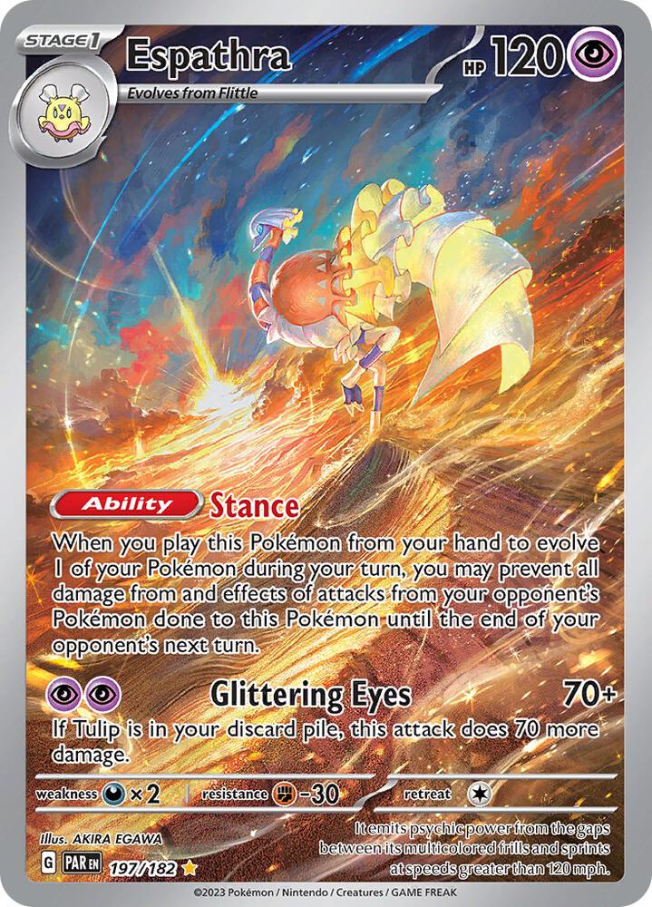 Espathra 197/182 card from SV04: Paradox Rift