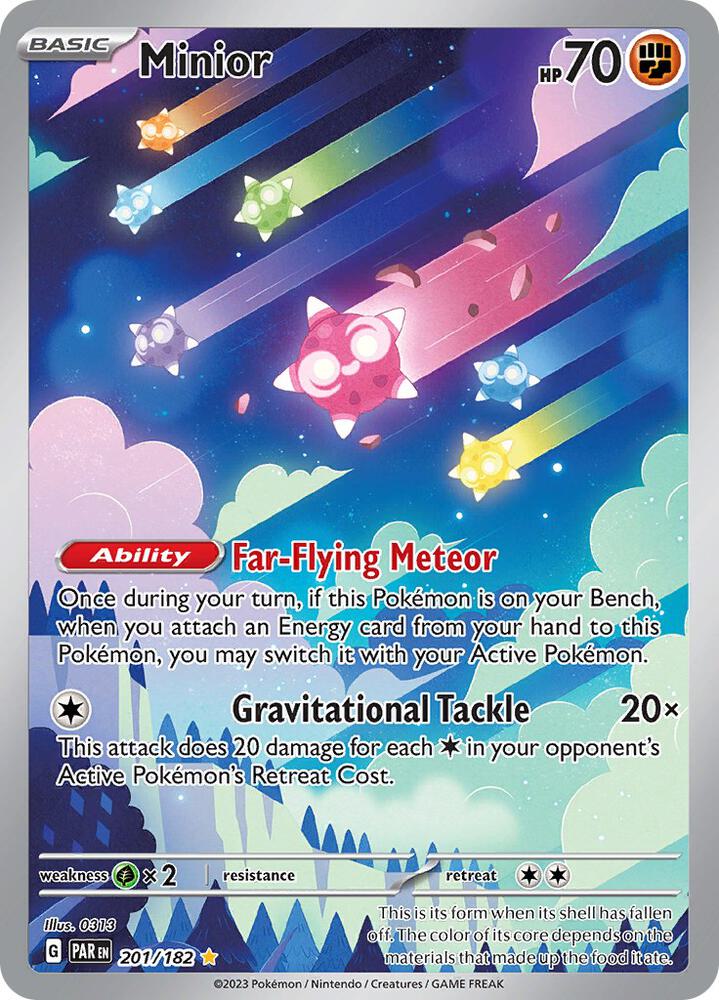 Minior 201/182 card from SV04: Paradox Rift