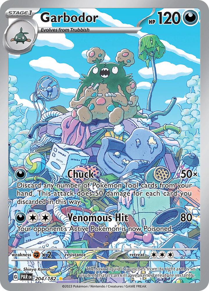 Garbodor 204/182 card from SV04: Paradox Rift
