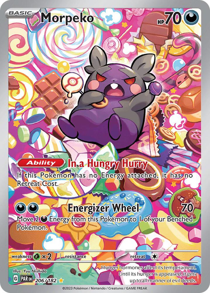 Morpeko 206/182 card from SV04: Paradox Rift