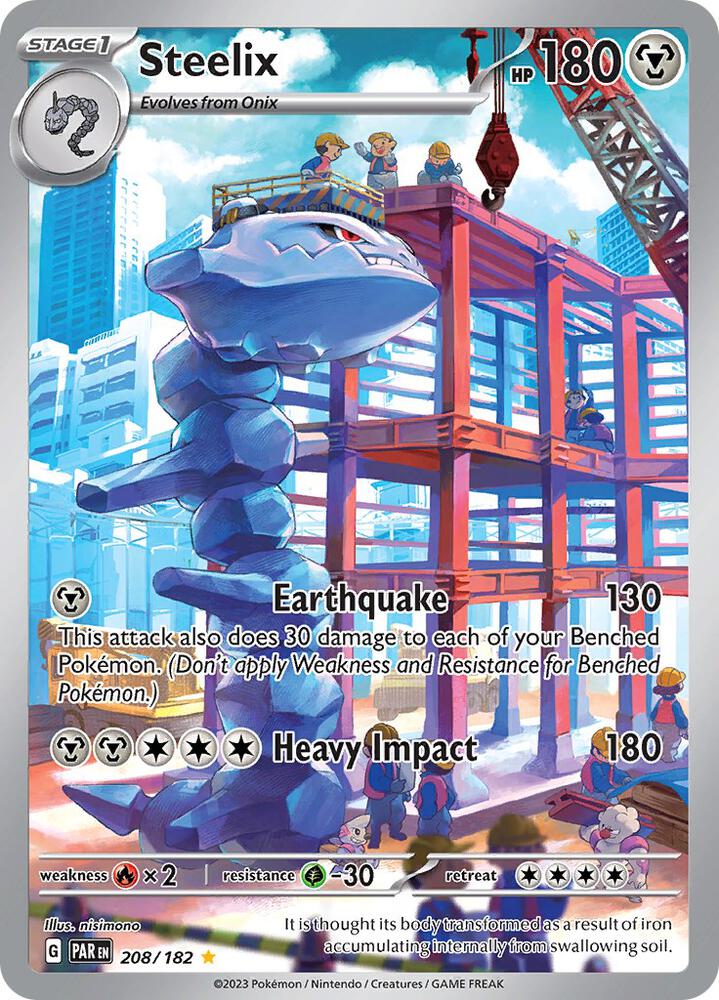 Steelix 208/182 card from SV04: Paradox Rift