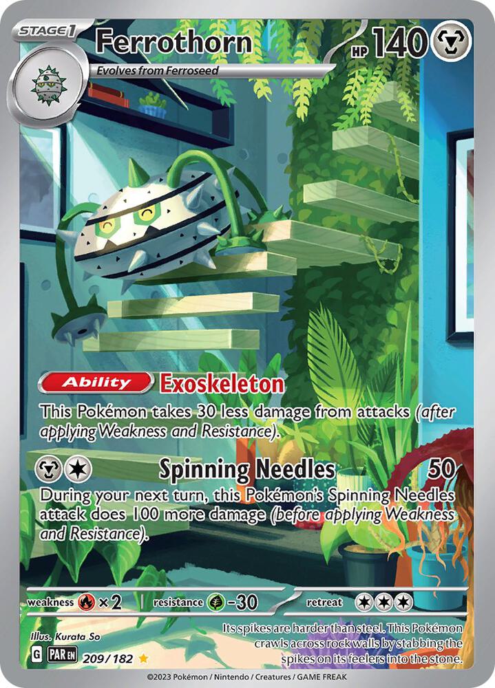 Ferrothorn 209/182 card from SV04: Paradox Rift
