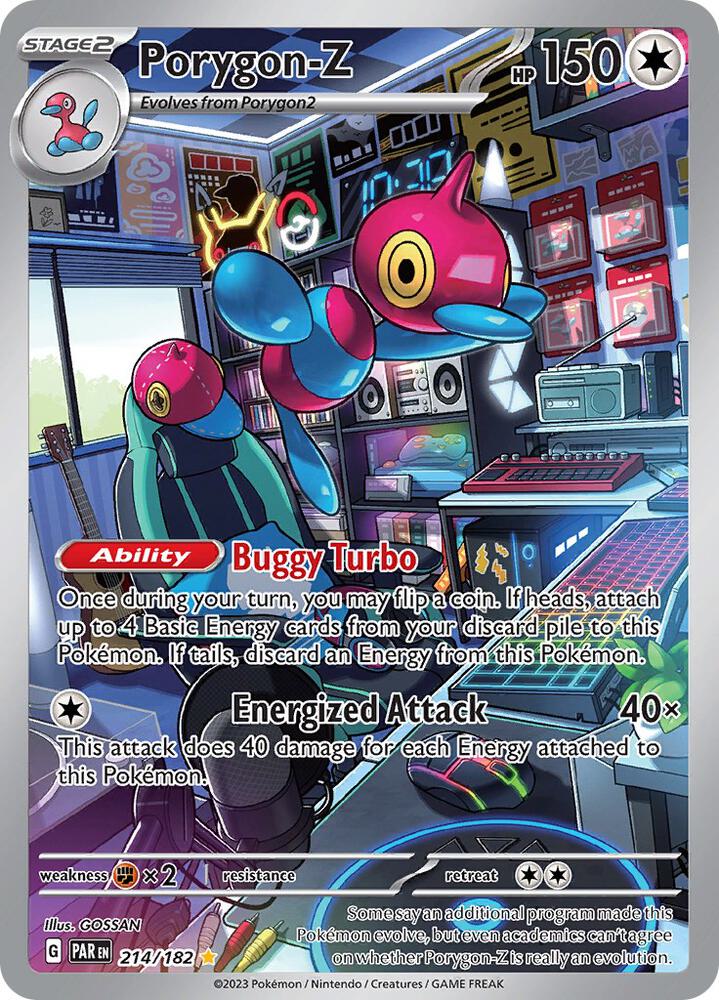 Porygon-Z 214/182 card from SV04: Paradox Rift