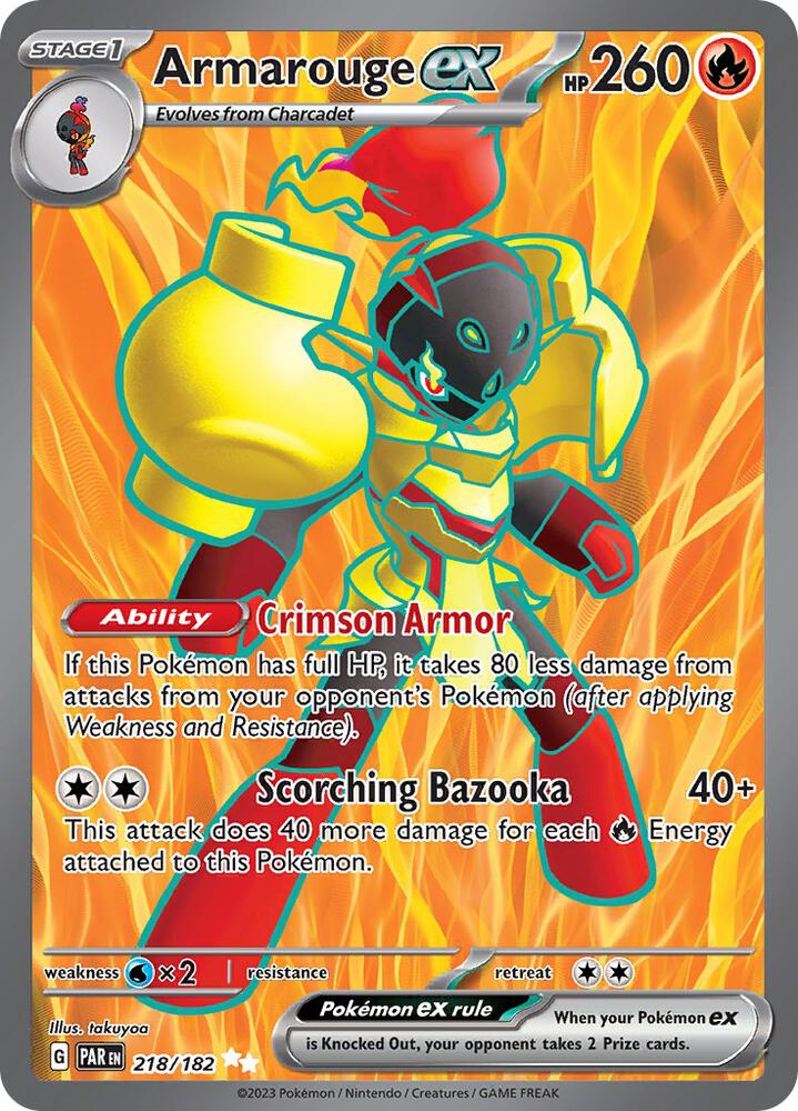 Armarouge ex 218/182 card from SV04: Paradox Rift