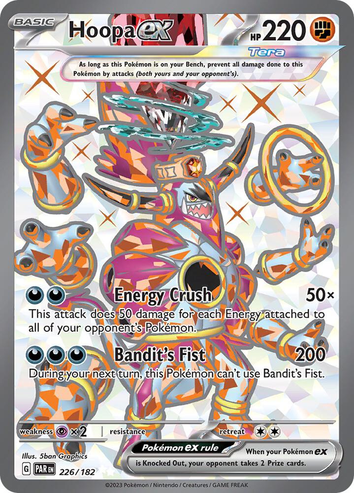 Hoopa ex 226/182 card from SV04: Paradox Rift