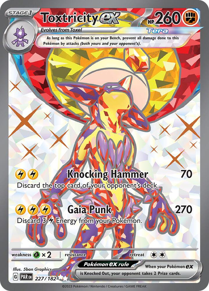 Toxtricity ex 227/182 card from SV04: Paradox Rift