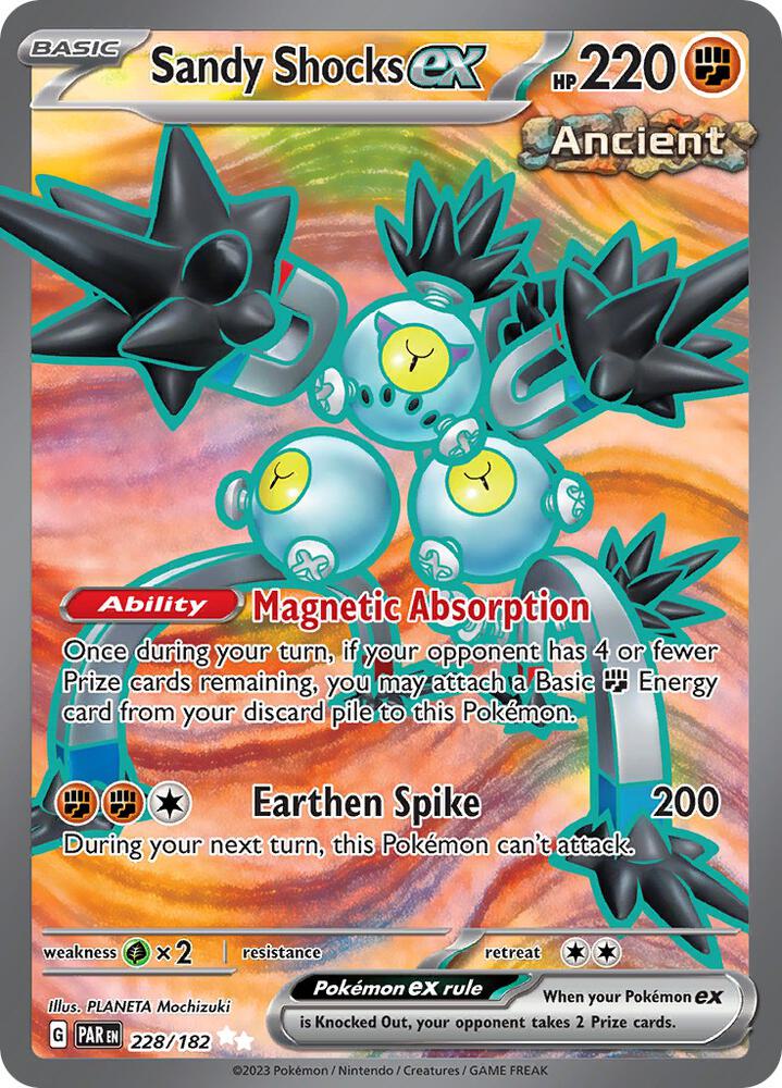 Sandy Shocks ex 228/182 card from SV04: Paradox Rift