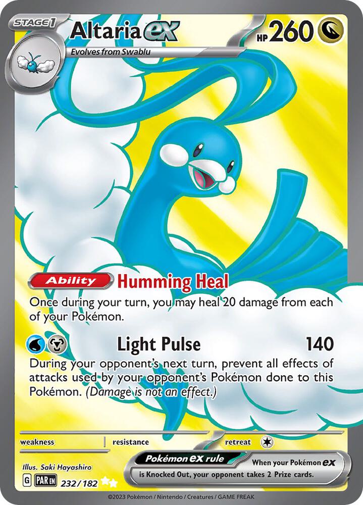 Altaria ex 232/182 card from SV04: Paradox Rift