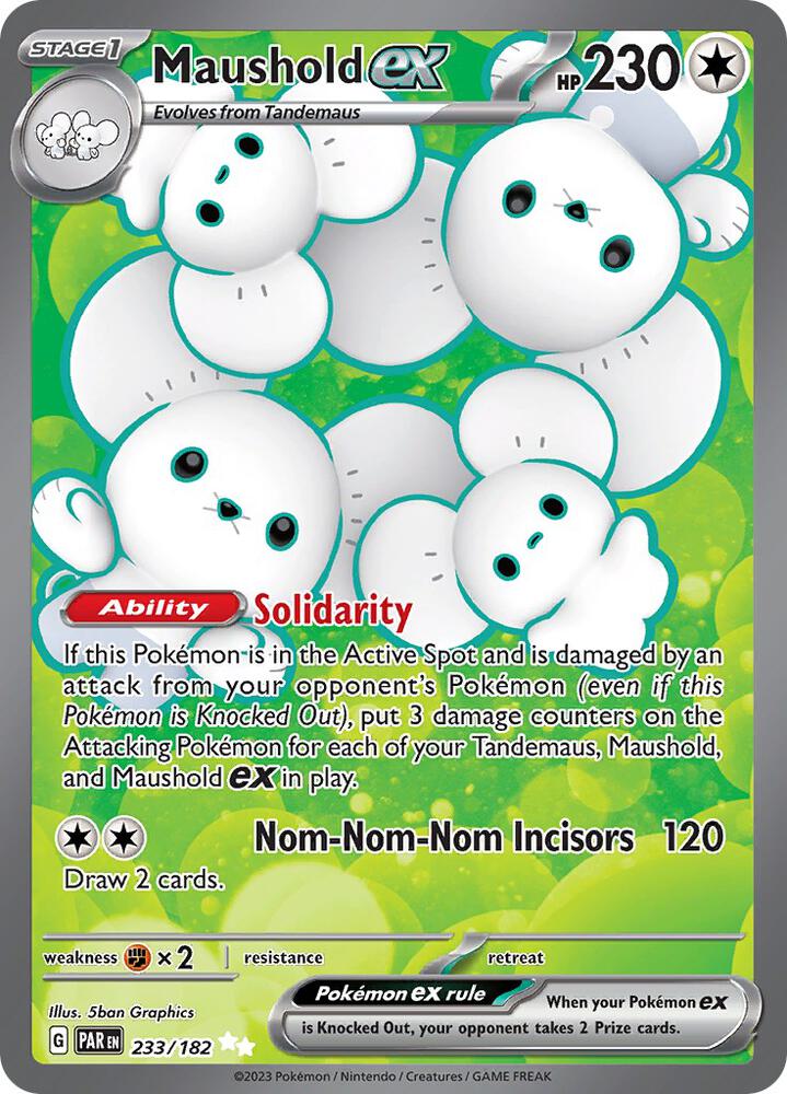 Maushold ex 233/182 card from SV04: Paradox Rift