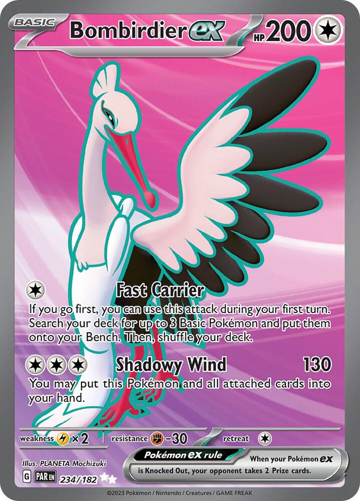 Bombirdier ex 234/182 card from SV04: Paradox Rift