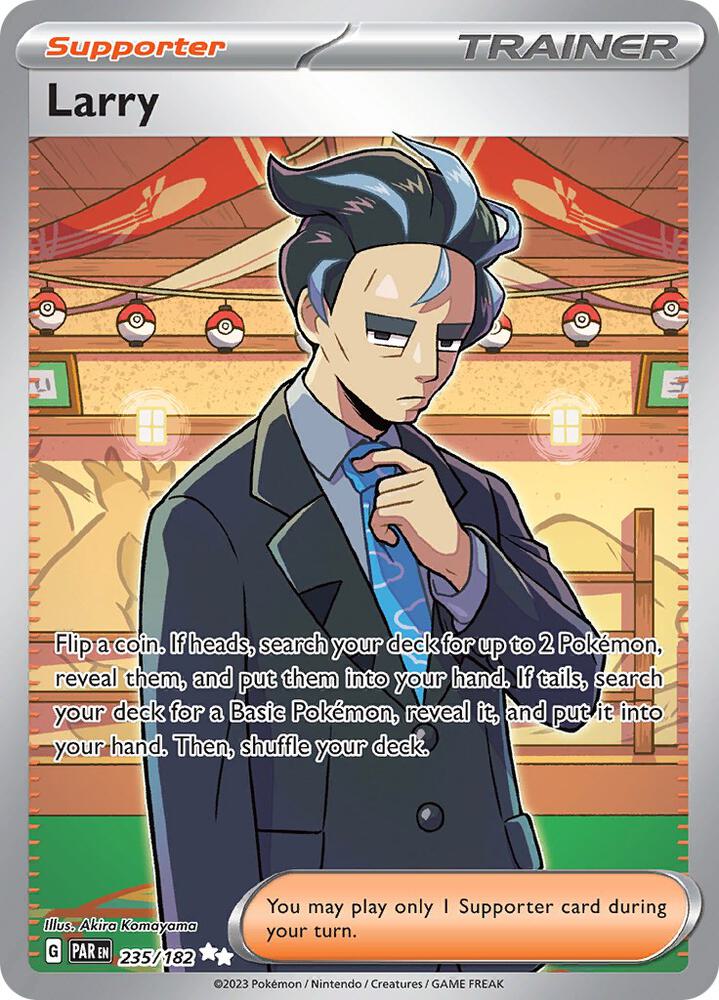 Larry 235/182 card from SV04: Paradox Rift