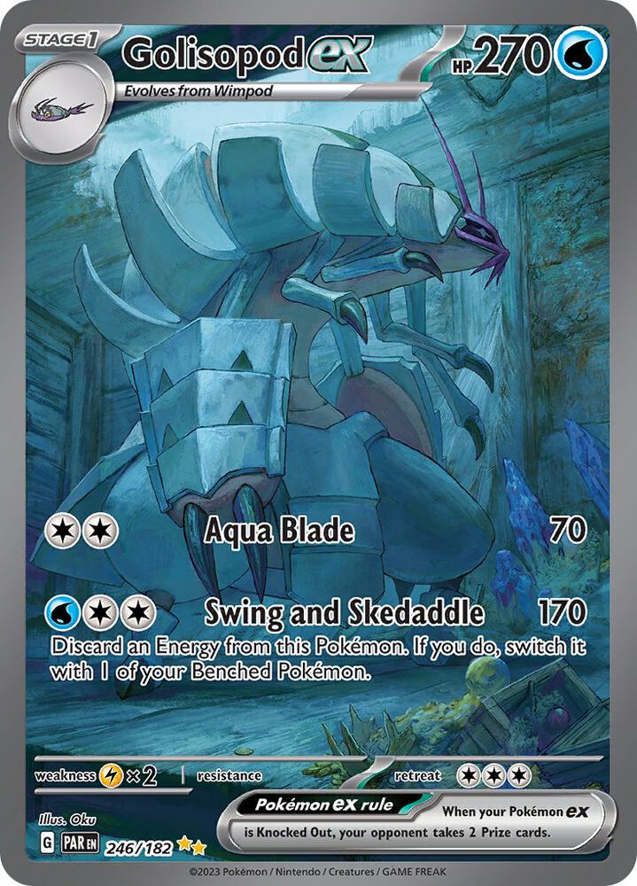Golisopod ex 246/182 card from SV04: Paradox Rift