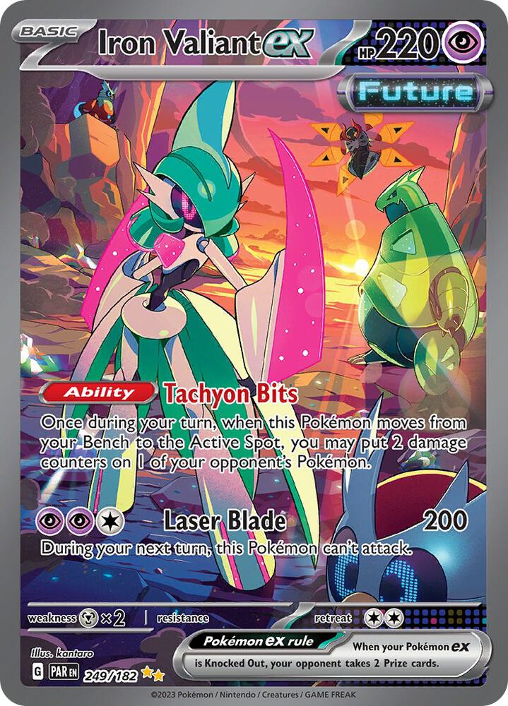 Iron Valiant ex 249/182 card from SV04: Paradox Rift