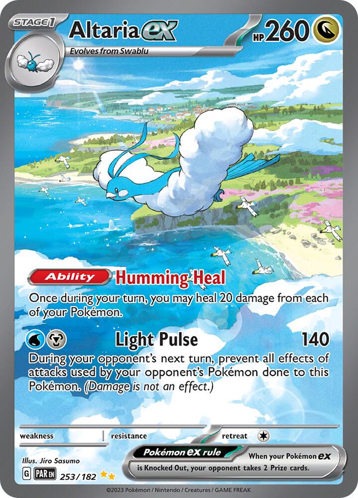 Altaria ex 253/182 card from SV04: Paradox Rift